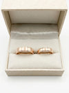 Two-tone wedding rings, rose + white gold, 5 mm