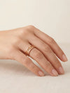 Rose gold wedding rings, embossed "tree bark" texture, 6 mm