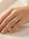 Ring with a diamond band 0.12ct.