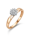 Auksinis žiedas su briliantais 0,114 ct 20 dydis