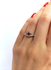 Žiedas su rubinu ir deimantais 0.156ct Kolje