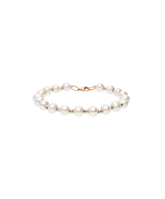 Gold bracelet with pearls