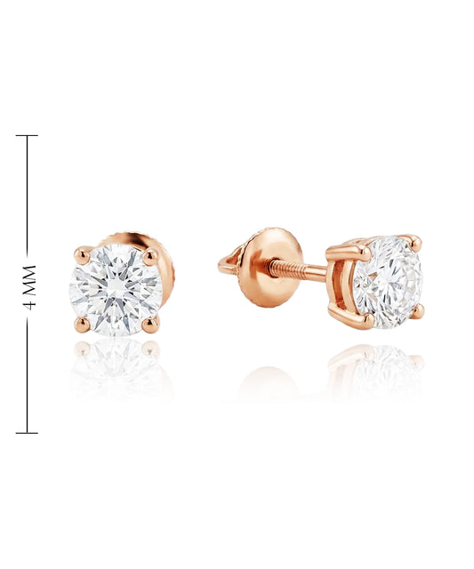 Золотые серьги с бриллиантами 0.61 ct