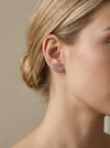 Gold earrings with zircons