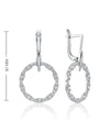 Gold earrings with a circle