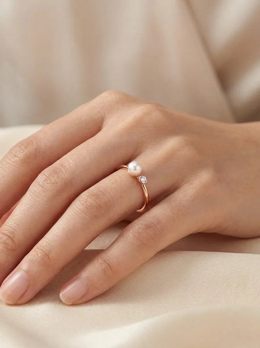 Ring with a pearl
