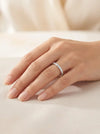Gold ring with zircon strip