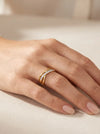 Ring with diamonds 0.04ct.