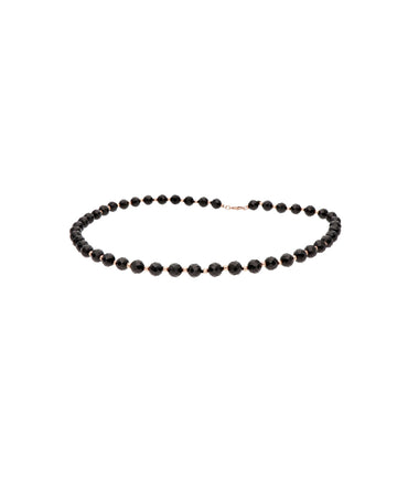 Rose gold and onyx chain