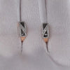 Rose gold earrings with black and white diamonds