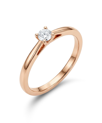Ring with a diamond 0.10 ct.