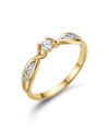Ring with a diamond 0.154 ct.