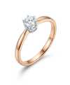 Ring with diamond 0.09 ct.