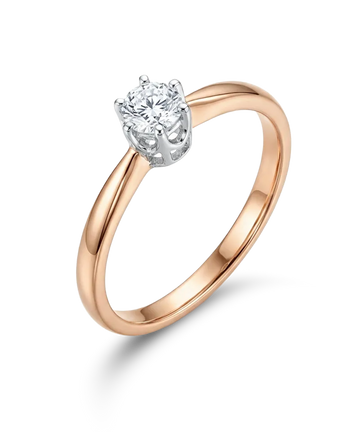Ring with diamond 0.09 ct.