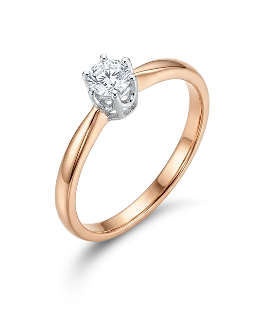 Кольцо с бриллиантом 0,09 ct.
