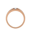 Rose gold ring with inlaid zircon