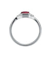 balto aukso ziedas su granatu 572 eur