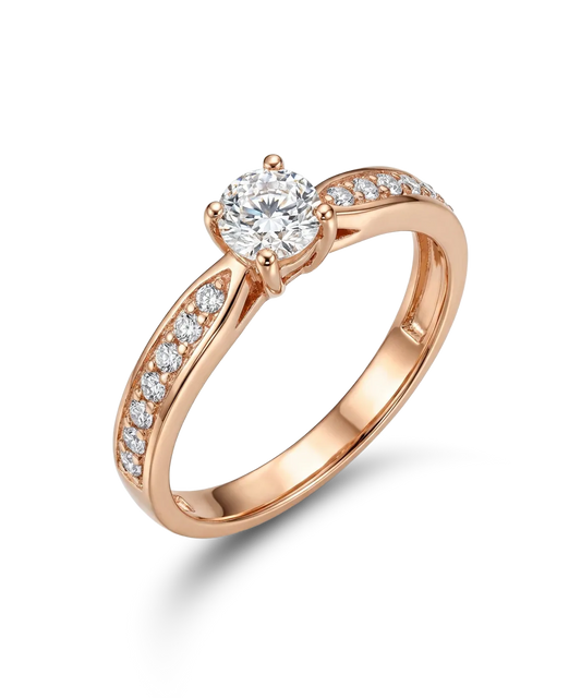 Кольцо с бриллиантом 0,40 ct. 0,17 ct.