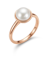 goat gold ring with a large pearl