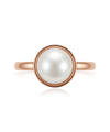 goat gold ring with a large pearl