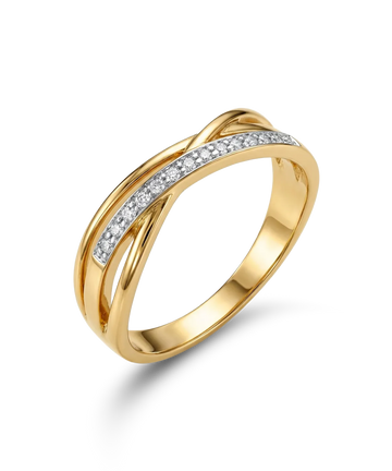 Ring with diamonds 0.04ct.