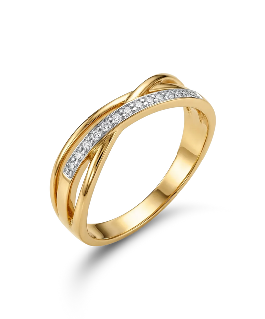 Кольцо с бриллиантами 0.04ct.