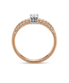 Red Gold Ring with 0.22 ct Diamond